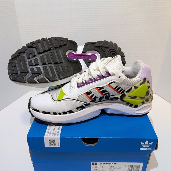 Adidas Women's ZX WAVIAN GW0517 South African City Life Leopard Print - Size 6.5 - Picture 7 of 10